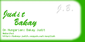 judit bakay business card